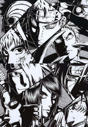 Painting Of Akatsuki From The Anime Naruto Wallpaper