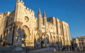 Painting Paul Avignon Papal Palace Wallpaper