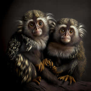 Pairof Marmosets Digital Artwork Wallpaper