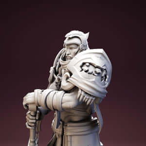 Paladin Tirion Fordring Statue3 D Model Wallpaper