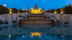 Palau Nacional During Night Wallpaper