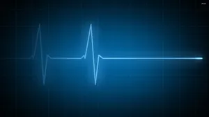 Pale Blue Heartbeat Wallpaper