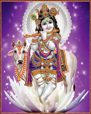 Pale Flute Lord Krishna 3d Wallpaper
