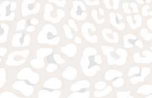 Pale White Leopard Print Wallpaper