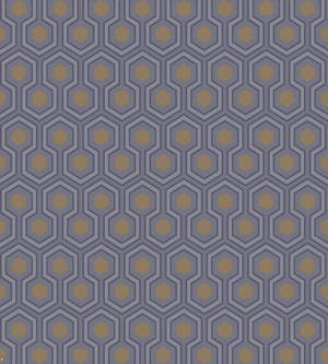 Pale Yellow And Purple Hexagon Wallpaper