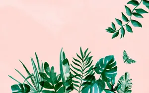 Palm Leaves Macbook Pro Aesthetic Pink Wallpaper
