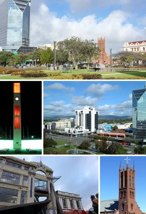 Palmerston North Cityscape Collage Wallpaper
