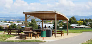 Palmerston_ North_ Park_ Shelter_ View Wallpaper