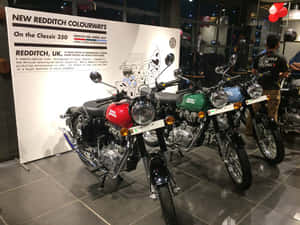 Palpable Shimmer Of Royal Enfield Motorcycles Wallpaper