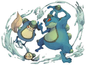 Palpitoad Family Water Moves Wallpaper