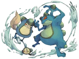 Palpitoad Family Water Moves Wallpaper