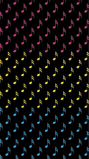 Pan Flag Eighth Note Music Pattern Wallpaper