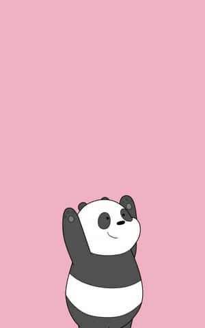 Panda Waving We Bare Bears Wallpaper