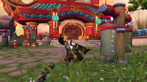 Pandaren_ Warrior_ Outside_ Temple Wallpaper