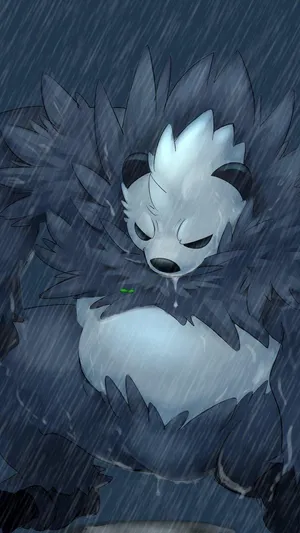 Pangoro Under The Rain Wallpaper