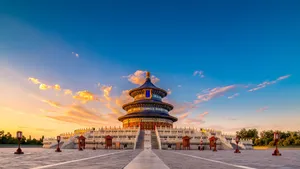 Panoramic Photo Of The Temple Of Heaven Wallpaper