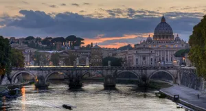 Panoramic View Of Castel Santangelo Wallpaper