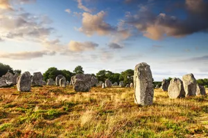 Panoramic View Of The Majestic Carnac Stones Wallpaper