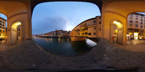 Panoramic View Ponte Vecchio Wallpaper