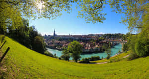 Panoramic Viewof Bern Switzerland Wallpaper