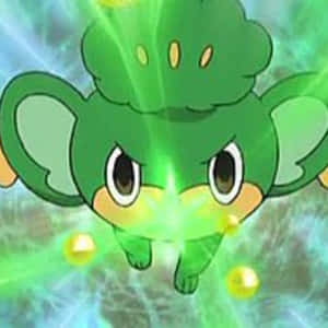 Pansage Shooting Bullet Seed Wallpaper