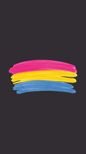 Pansexual Pride Brushstrokes Wallpaper