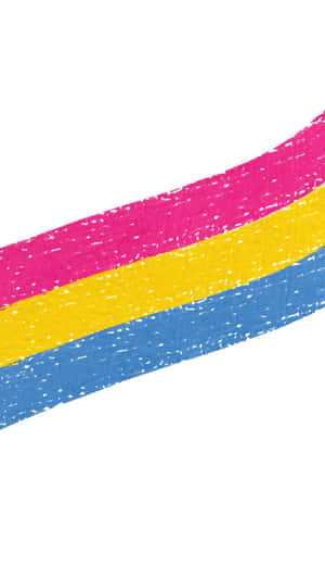 Pansexual Pride Flag Brushstrokes Wallpaper