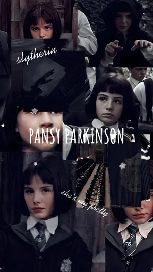 Pansy Parkinson Character Collage Wallpaper