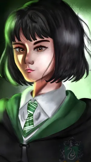 Pansy Parkinson Slytherin Portrait Wallpaper