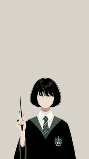 Pansy Parkinson Slytherin Student Wallpaper