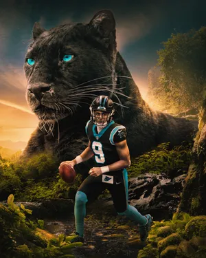 Panthers Quarterbackand Black Panther Wallpaper