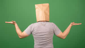 Paper Bag Head Shrug Wallpaper