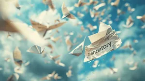 Paper Planes Mandatory Sign Wallpaper