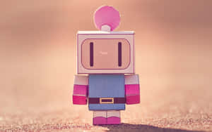 Paper Robot Toy Sunset Glow Wallpaper