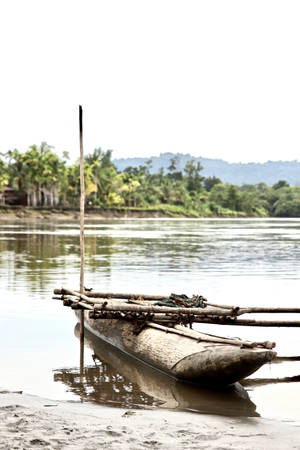 Papua New Guinea Wooden Boat Wallpaper