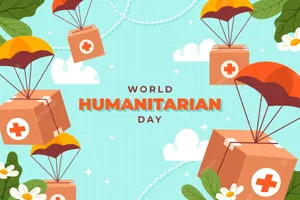 Parachute Humanitarian Aid Packages Falling From The Sky Wallpaper