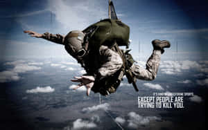 Parachute Sky Diving Military Desktop Wallpaper