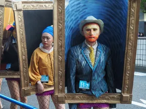 Parade Participants Dress Up And Enjoy The Halloween Holiday Wallpaper