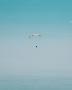 Paragliding Light Blue Sky Wallpaper