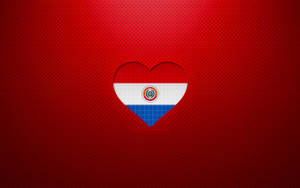 Paraguay Flag With Heart Wallpaper