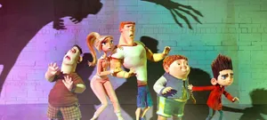 Paranorman Characters With Creepy Shadows Wallpaper