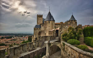 Parapet And The Counts In Carcassonne Wallpaper