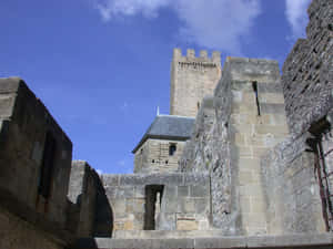 Parapet In Carcassonne Close Up Shot Wallpaper