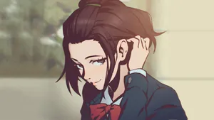 Parasyte Satomi Murano Smiling Wallpaper