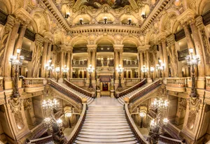 Paris Opera House Fish Eye Photography Wallpaper