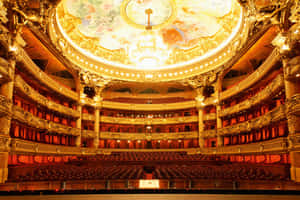 Paris Opera House Proscenium Theater Wallpaper