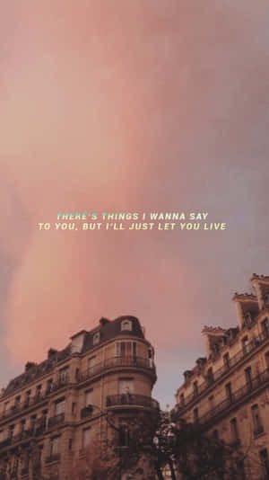 Parisian Sunset Lyrics Quote Wallpaper