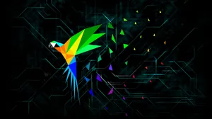 Parrot Linux Os Colorful Parrot Futuristic Wallpaper