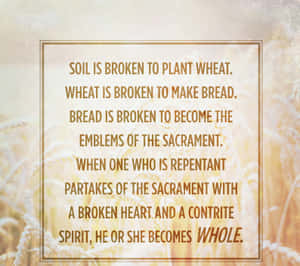 Partaking Of The Sacrament With Contrite Spirit Wallpaper