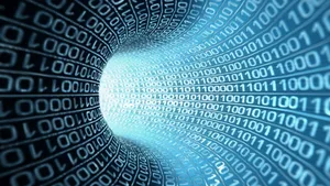 Passing Through A Digital Binary Tunnel Wallpaper